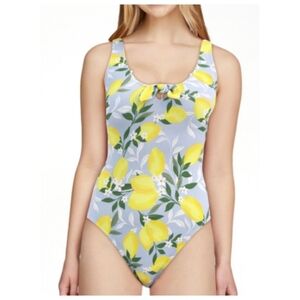 Lemon Squeeze Pique High Leg One Piece Swimsuit / Swimwear